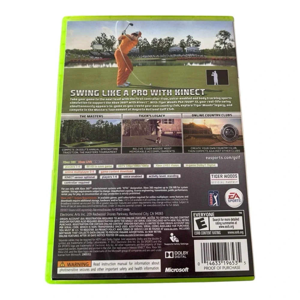 Masters Collectors Edition Includes Tiger Woods‎ PGA Tour 13 (XBOX 360)